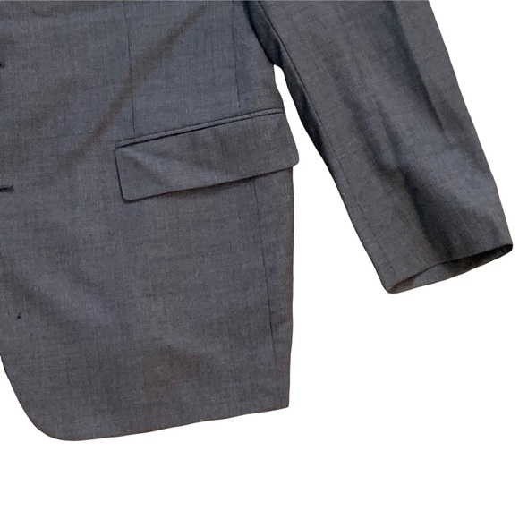 Brooks Brothers Loro Piana Super 110 100% Wool Gray Two Button Suit Size 43R - Picture 4 of 13
